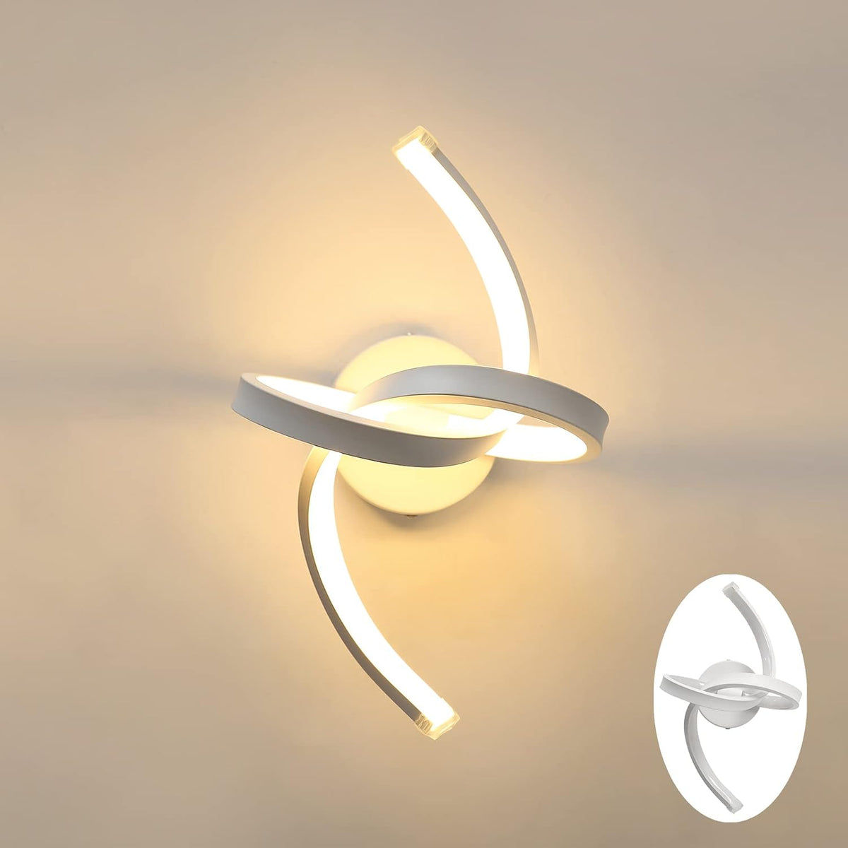 Ceiling Light - White Aluminium Frame, Warm Light