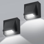 Wall Light - Black Metal Frame, White Light