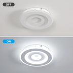 Comely Plafonnier LED Rond Moderne, 28W 28cm Lampe de Plafond LED, Blanc Luminaire Plafonnier Intérieur pour Chambre à Coucher, Salon, Couloir, Lumière Blanche Froide 6500K
