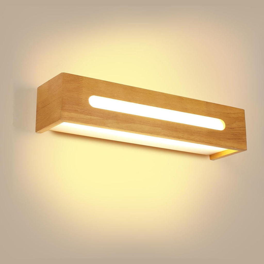 Wall Light - Wood Plastic Frame, Warm Light