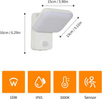 Wall Light - White Aluminium Frame, Warm Light