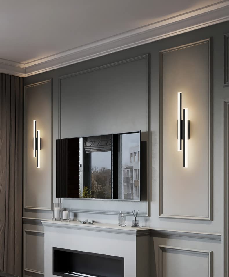 Lampada da Parete - Cornice in Acrilico Nero, Luce Calda