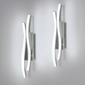 Applique - Telaio in Alluminio Argento, Luce Bianca