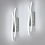 Applique - Telaio in Alluminio Argento, Luce Bianca