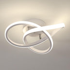Comely Plafonnier LED Moderne, Lampe de Plafond 30W 3375LM en Forme de Fleur Créative, Plafonnier Luminaire pour Chambre à Coucher, Couloir, Cuisine, Salle de Bain, Blanc, Lumière Naturelle 4500K