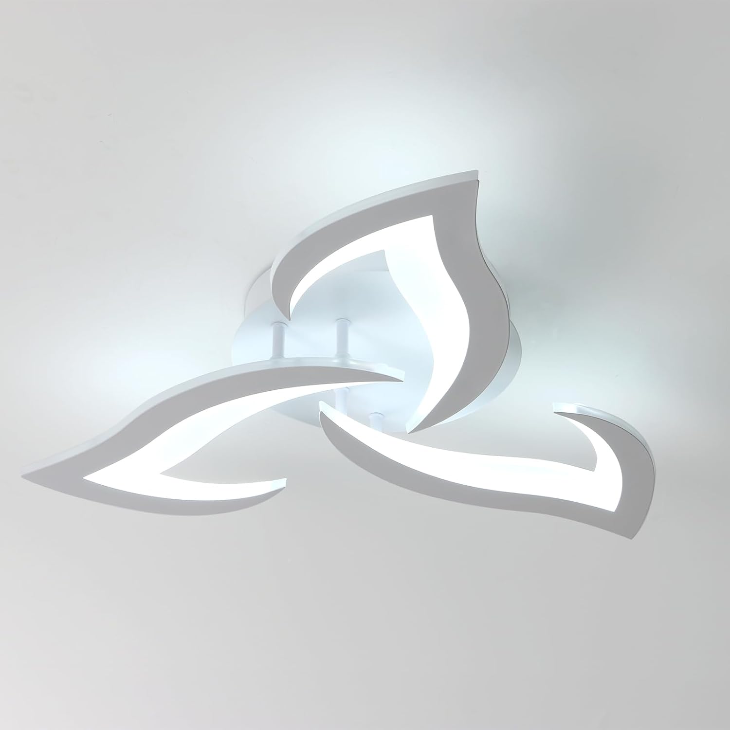 Ceiling Light - White Acrylic Frame, White Light
