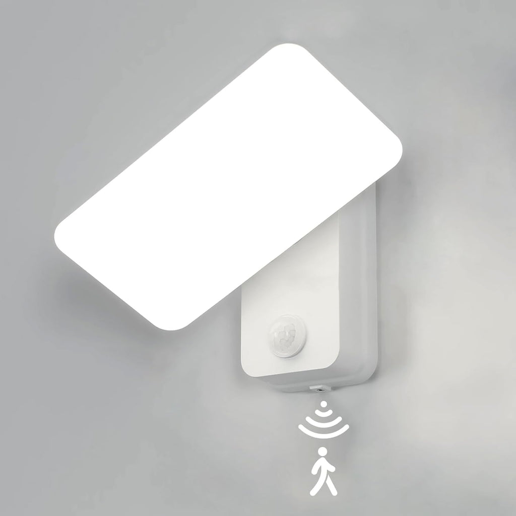 Wall Light - White Aluminium Frame, White Light