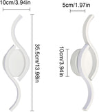 Wall Light - White Aluminium Frame, White Light