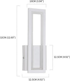 Wall Light - White Acrylic Frame, Warm Light