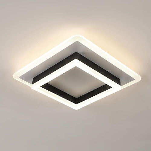 Ceiling Light - Black & White Acrylic Frame, Natural Light