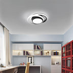 Comely Plafonnier LED, Rond Lampe de Plafond 32W, Moderne Luminaire Plafonnier pour Couloir Coucher Salle de Bains Cuisine Salon, Blanc Froid 6500K, Longueur 28cm, Nero