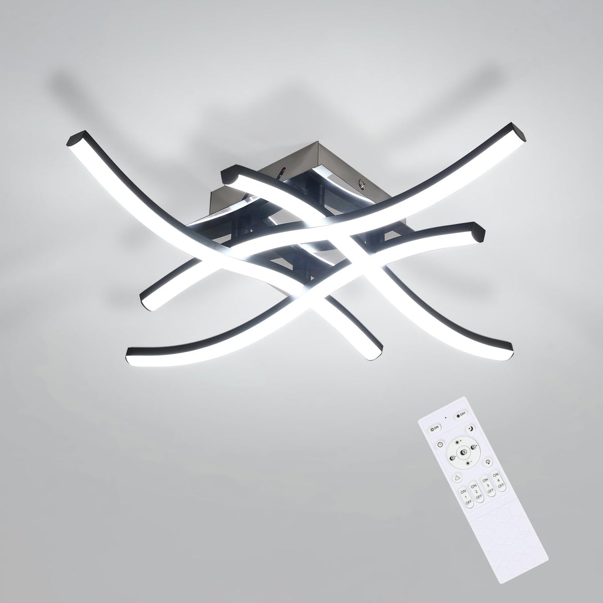 Comley Moderne LED Deckenleuchte, 20W 2050LM Deckenlampe LED, 3 Flammig LED Lampe, Wohnzimmerlampe, Schlafzimmerlampe, K¨¹chenlampe, Deckenstrahler (3000K Warmwei?es Licht)