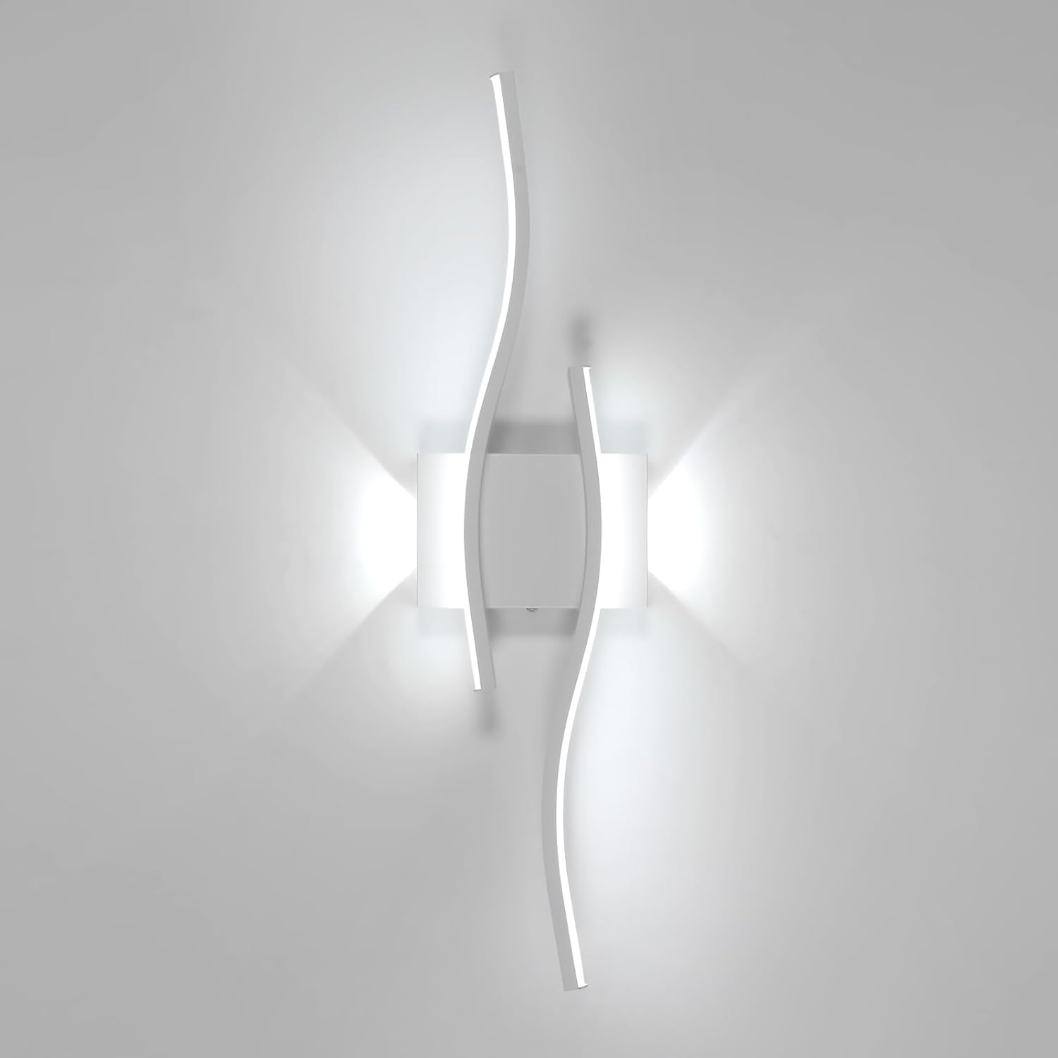 Applique da Parete - Struttura in Alluminio Bianco, Luce Bianca