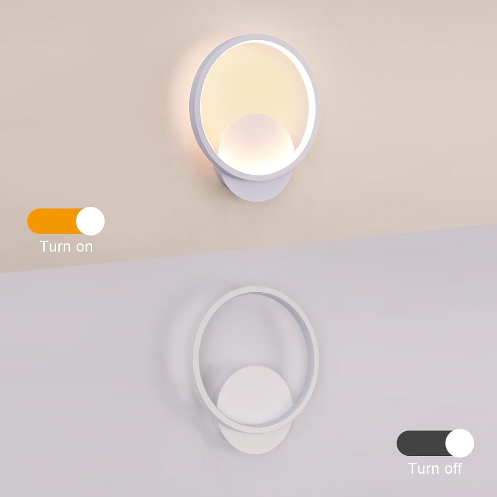 Wall Light - White Aluminium Frame, Warm Light