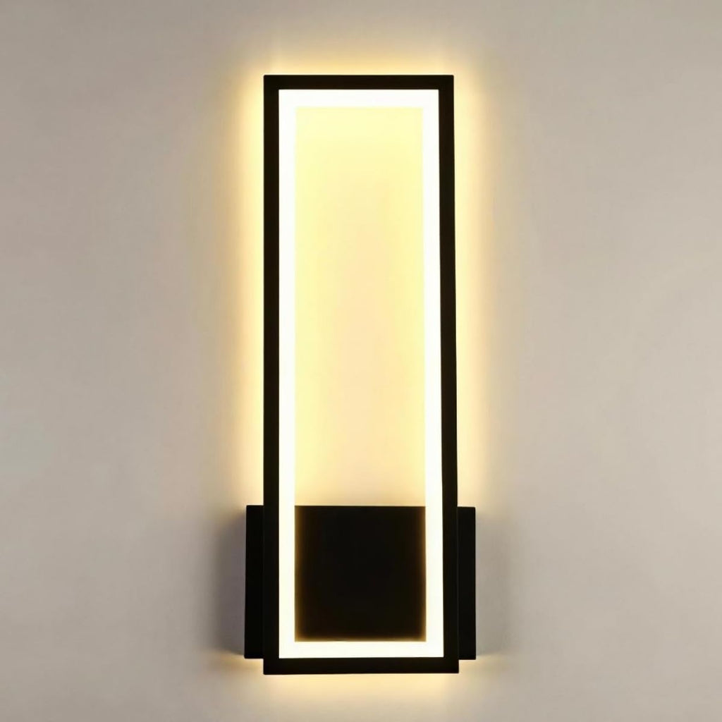 Wandleuchte – Schwarzer Acrylrahmen, Warmweißes Licht