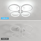 Comely Plafonnier LED Moderne 4 Lampes 57x57x8cm 40W Lumière Blanche 6500K Acrylique Salon Chambre Bureau Couloir Cuisine Éclairage