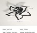 Ceiling Light - Black Acrylic Frame, Warm Light