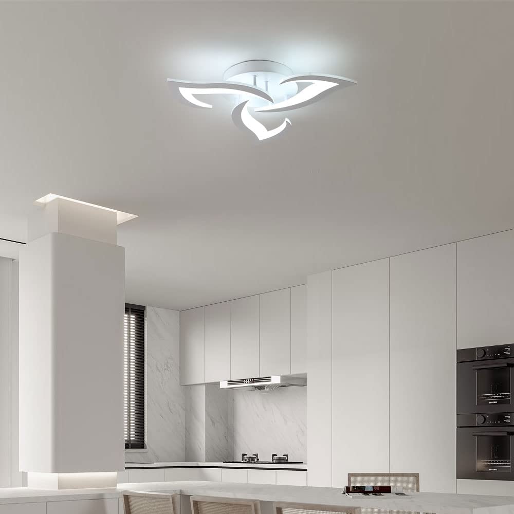 Ceiling Light - White Acrylic Frame, White Light