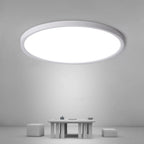 Ceiling Light - White Plastic Frame, White Light