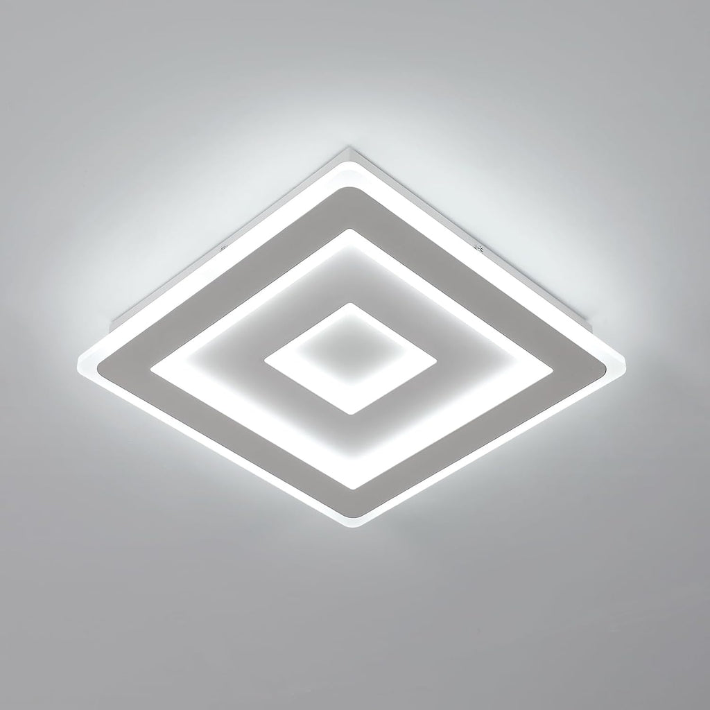 Ceiling Light - White Acrylic Frame, White Light
