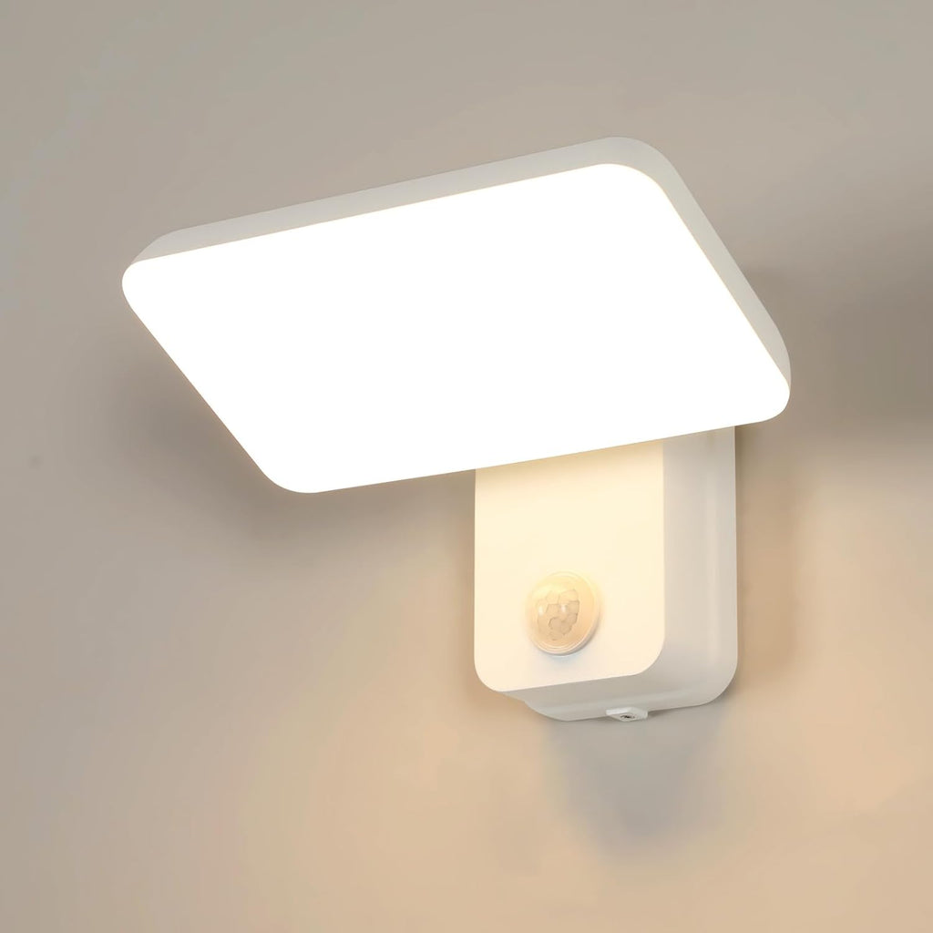 Wall Light - White Aluminium Frame, Warm Light