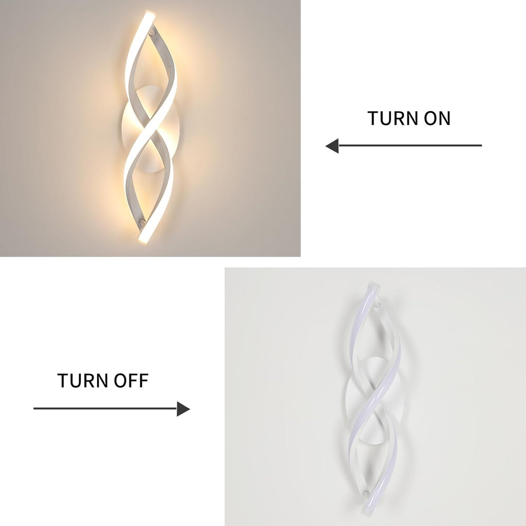 Wall Light - White Aluminium Frame, Warm Light