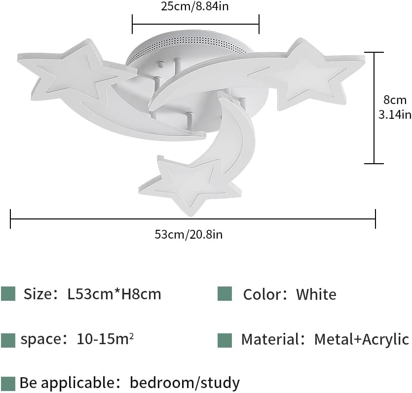 Ceiling Light - White Acrylic Frame, White Light
