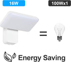 Wall Light - White Aluminium Frame, White Light