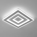 Comely Plafonnier LED Carré Moderne, 52W 5850LM Lampe de Plafond LED, Acrylique Luminaire Plafonnier Intérieur Blanc pour Chambre à Coucher, Salon, Couloir, Lumière Blanche 6500K, 40cm