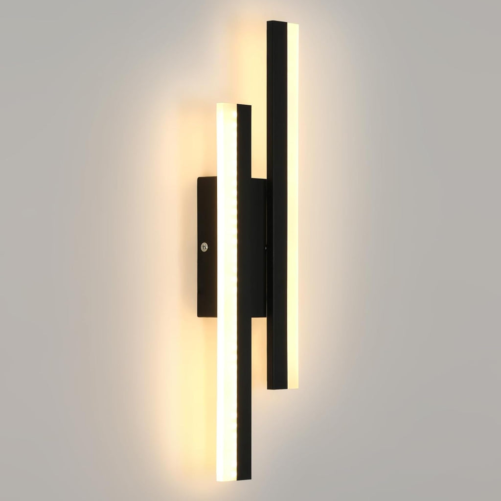 Lampada da Parete - Cornice in Acrilico Nero, Luce Calda