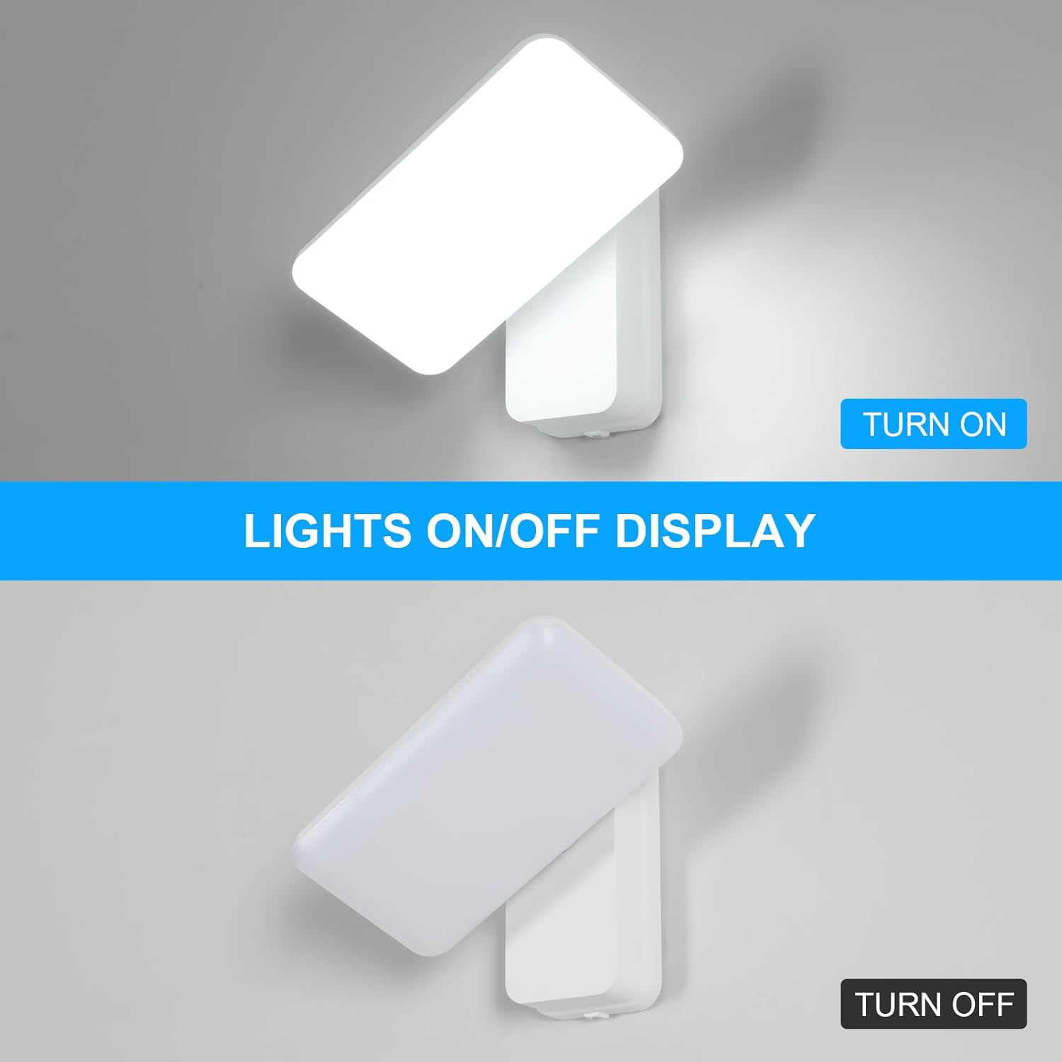 Wall Light - White Aluminium Frame, White Light