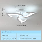 Ceiling Light - White Acrylic Frame, White Light