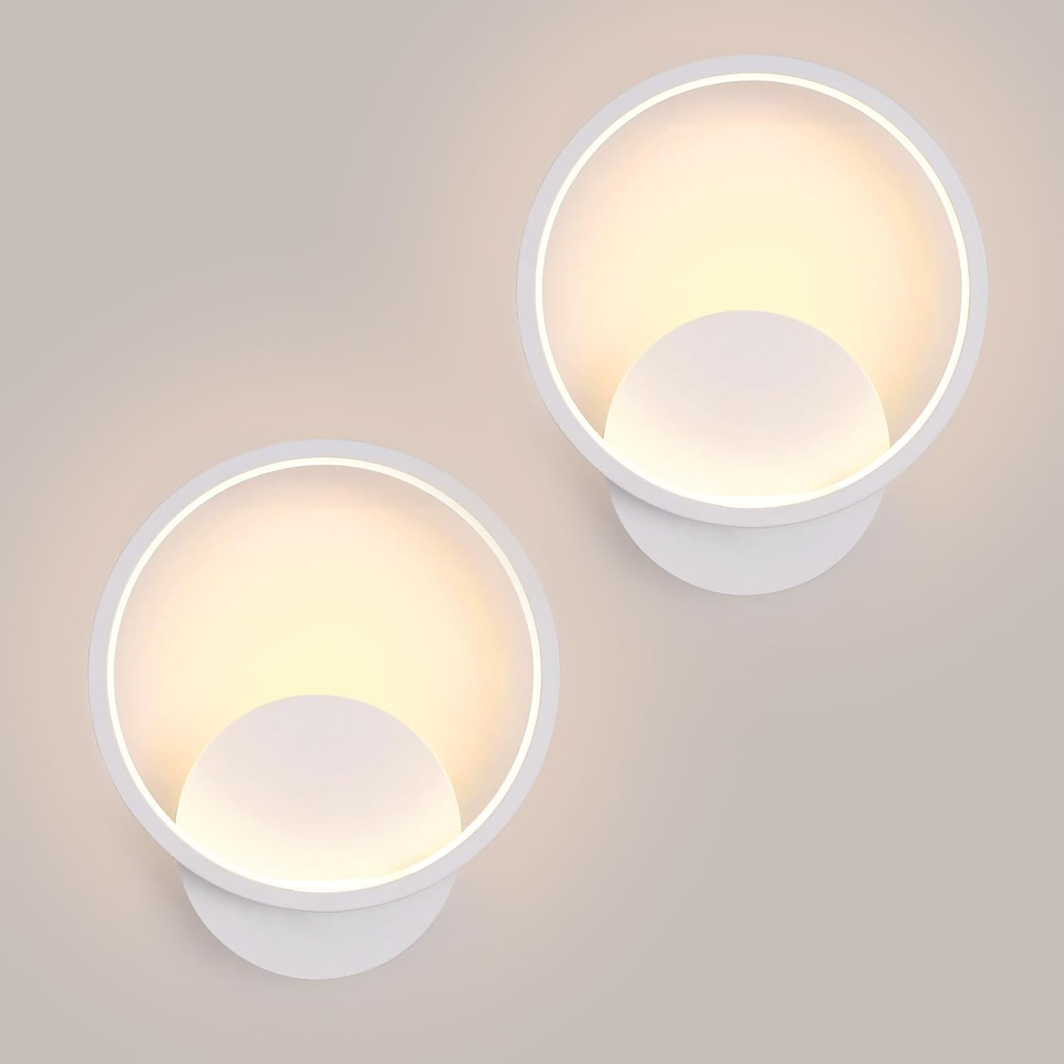 Wall Light - White Aluminium Frame, Warm Light