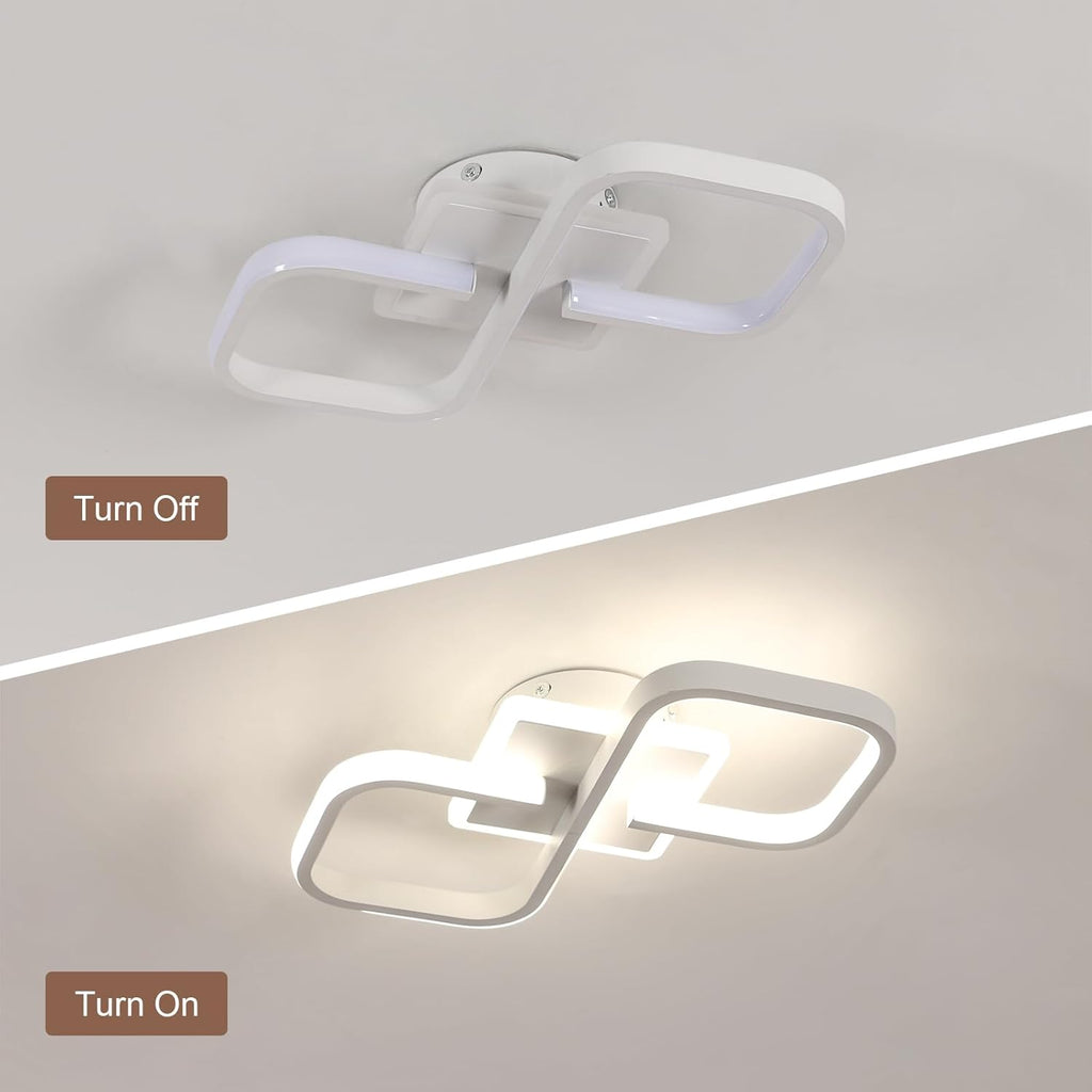 Comely Plafonnier LED, 36W 4000LM Lampe de Plafond Carré, Blanc Luminaire Plafonnier Moderne Acrylique pour Couloir Salle de Bains Cuisine Salon, Lumière Naturelle 4500K