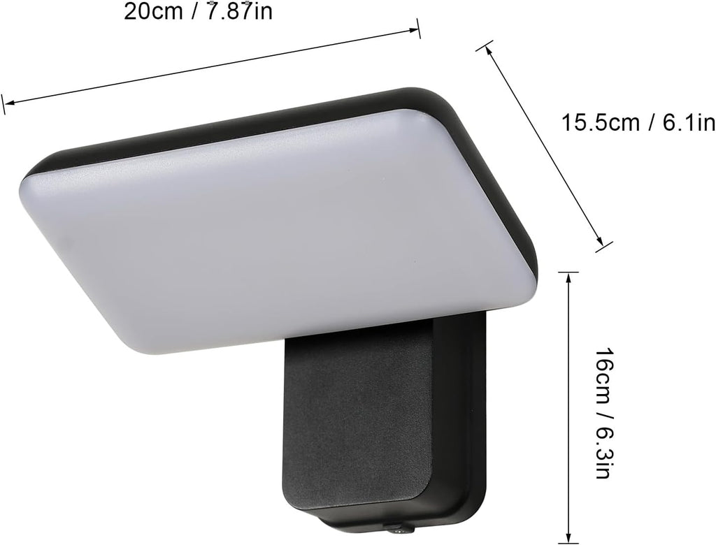 Wall Light - Black Metal Frame, Natural Light
