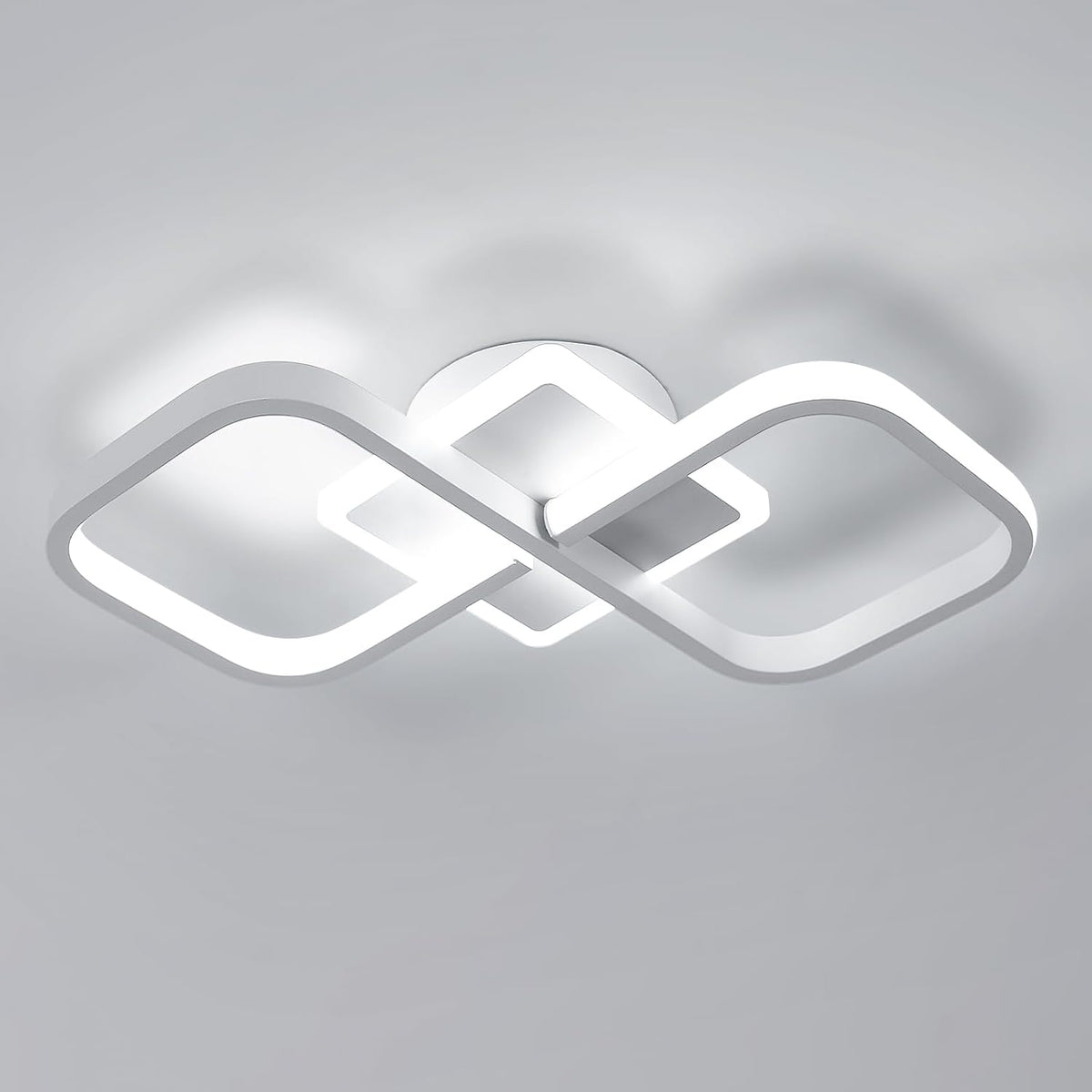 Comely LED Deckenleuchte 36W 4050LM, Quadratische Deckenlampe 40,5cm, Moderne LED Deckenbeleuchtung aus Acryl, Kaltwei? 6500K, f¨¹r Schlafzimmer, Wohnzimmer, Flur, Wei?