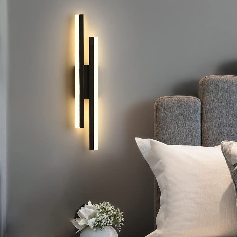 Lampada da Parete - Cornice in Acrilico Nero, Luce Calda