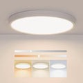 Comely LED Ceiling Light Dia40cm, 36W Flat Round Ceiling Lamp, IP44 Waterproof, 3000K/4500K/6500K Cool White Lights for Living Room, Bedroom, Bathroom, Kitchen Lamp, Hallway
