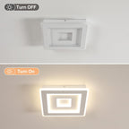 Comely Plafonnier LED Carré Moderne, 36W 28cm Lampe de Plafond LED, Blanc Luminaire Plafonnier Intérieur pour Chambre à Coucher, Salon, Couloir, Lumière Naturelle 4500K