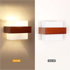 Wall Light - Wood Glass Frame