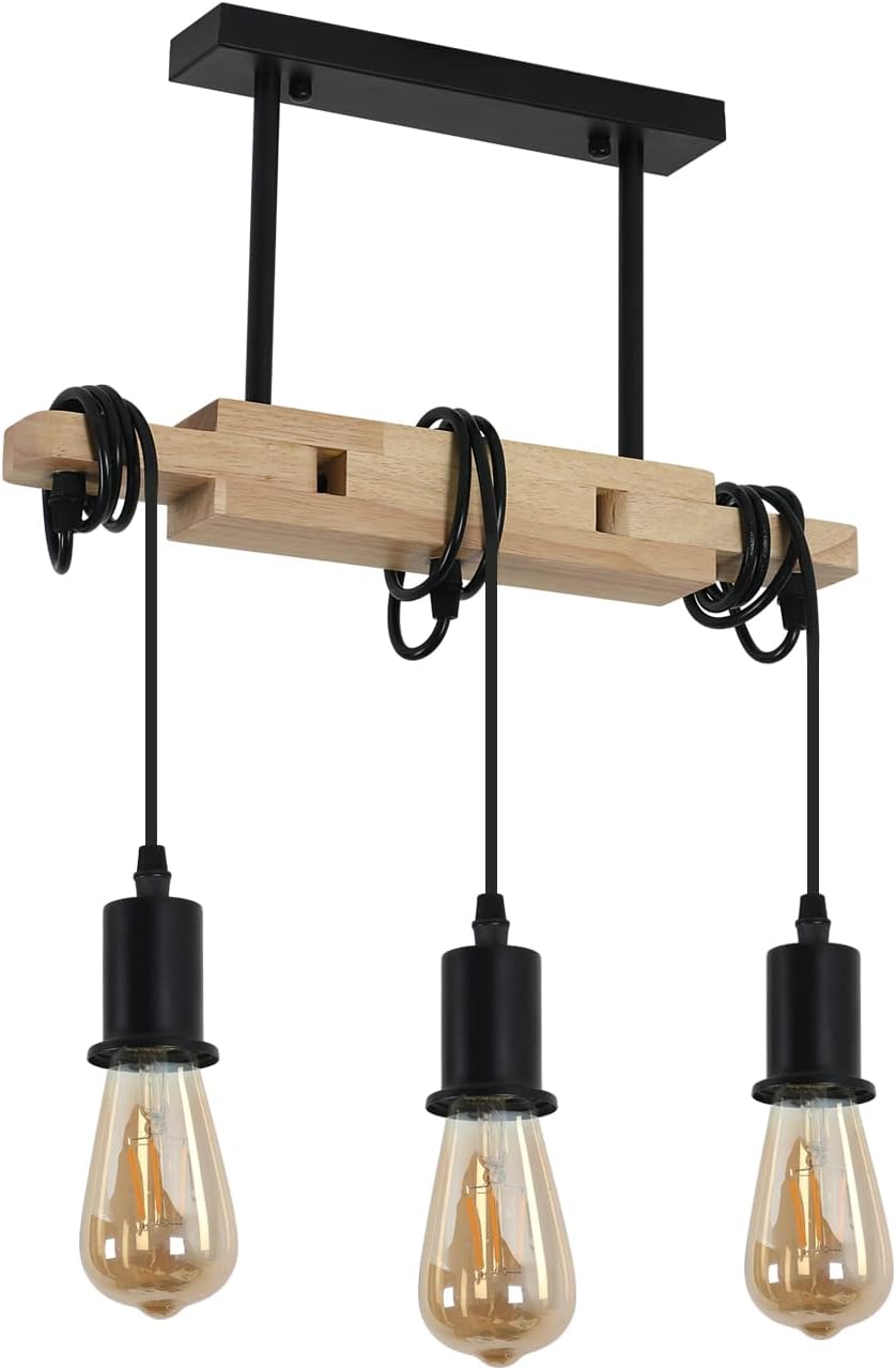 Chandeliers - Wood Metal Frame