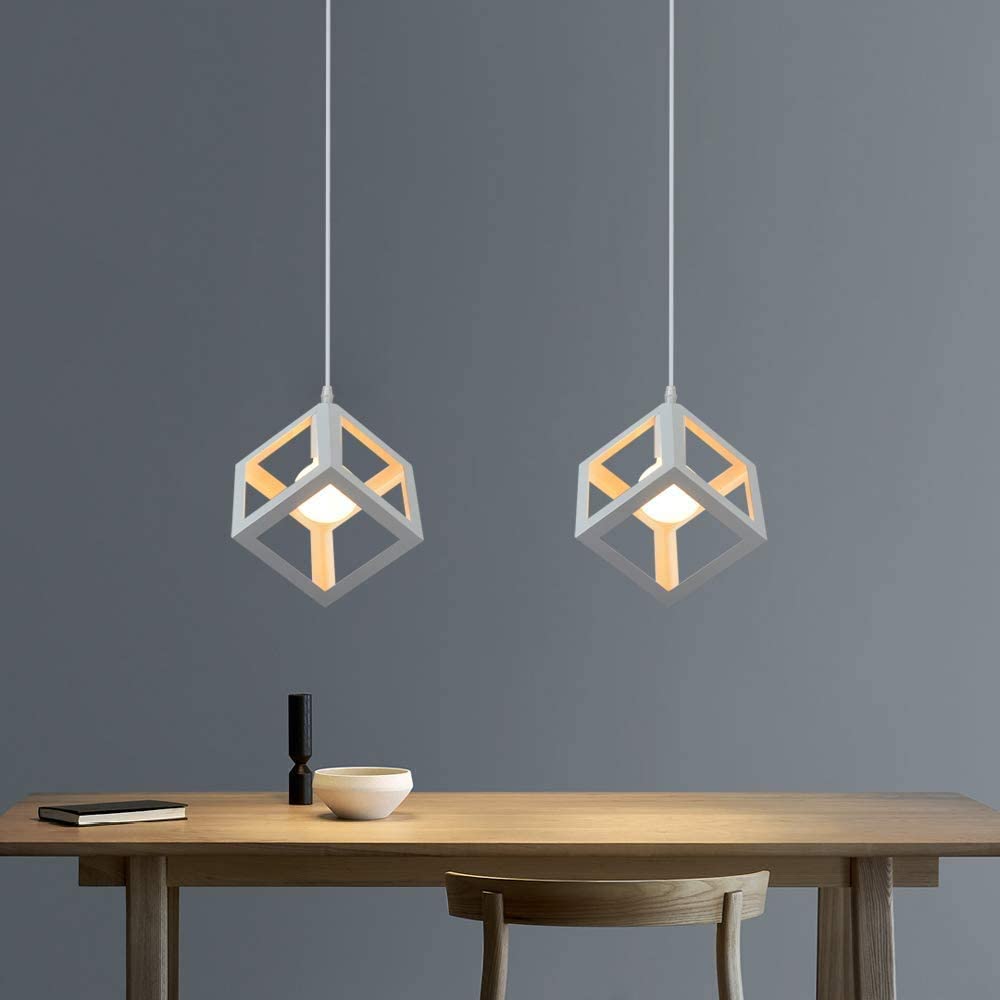 Chandeliers - White Metal Frame