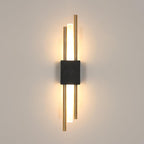 Wall Light - Black & Gold Acrylic Frame, Warm Light