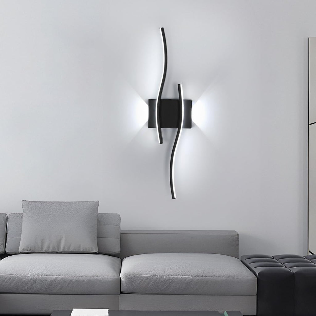 Wall Light - Black Aluminium Frame, White Light