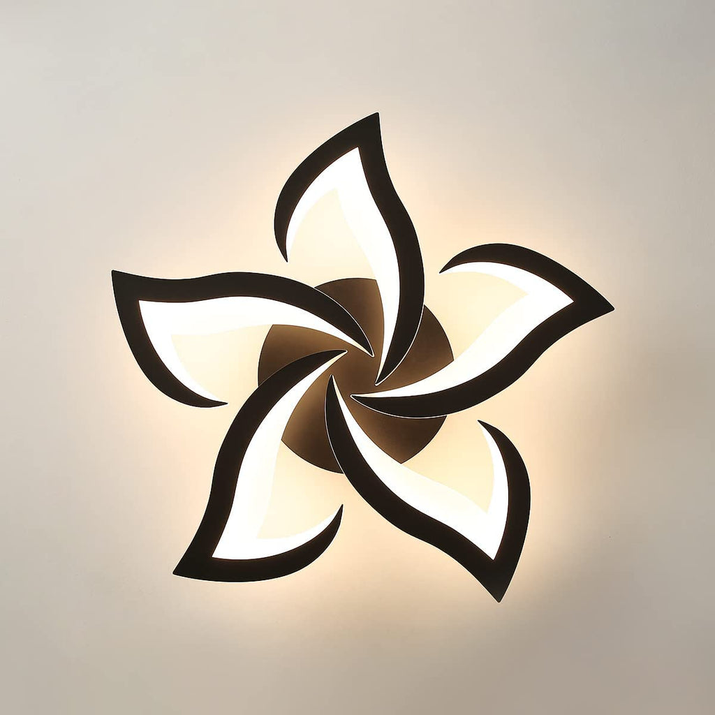 Ceiling Light - Black Acrylic Frame, Warm Light