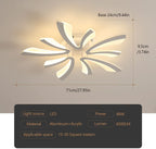 Comely Plafonnier LED Dimmable, Luminaire Plafonnier Salon Télécommande, 48W 5400LM 3000k-6500k Dia 70cm Lampe de Plafond per Chambre Salle à manger, Blanc