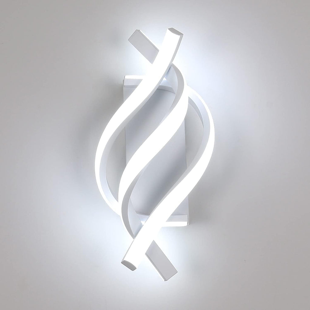 Applique da Parete - Struttura in Alluminio Bianco, Luce Bianca