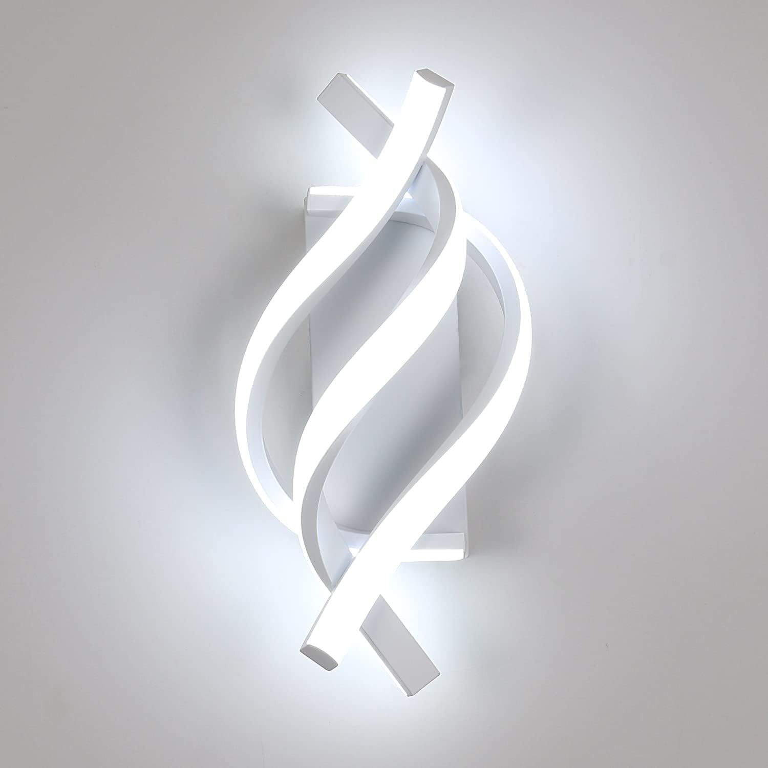 Applique da Parete - Struttura in Alluminio Bianco, Luce Bianca