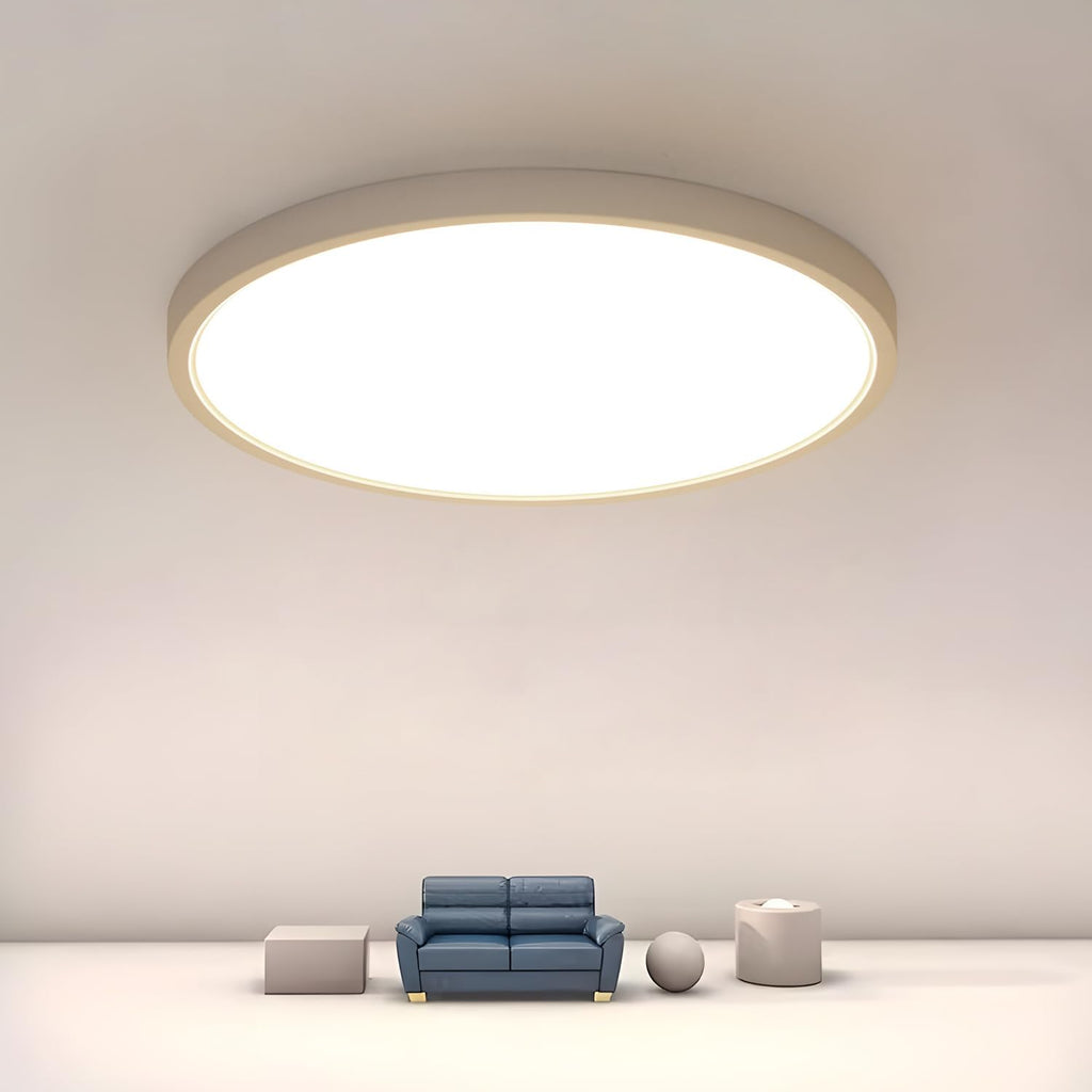 Ceiling Light - White Plastic Frame, Natural Light