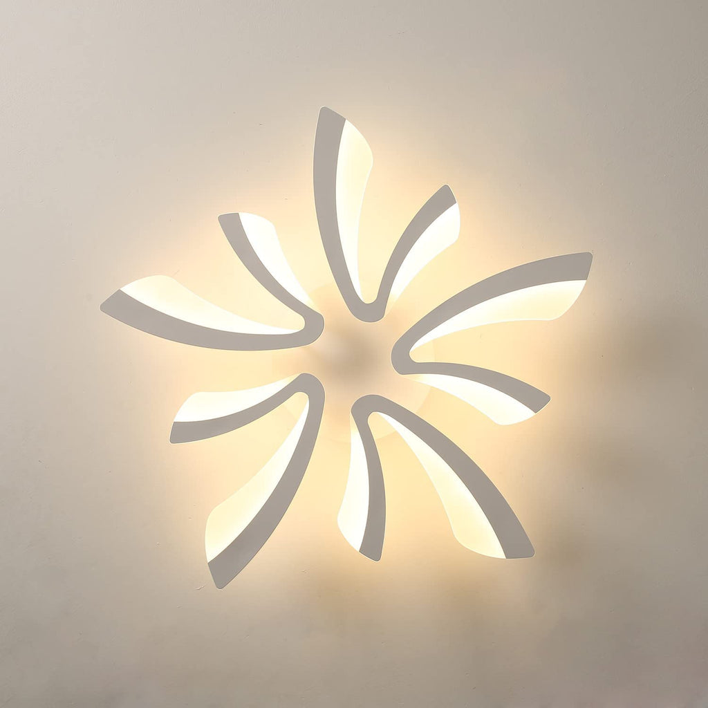 Comely Plafonnier LED Dimmable, Luminaire Plafonnier Salon Télécommande, 48W 5400LM 3000k-6500k Dia 70cm Lampe de Plafond per Chambre Salle à manger, Blanc
